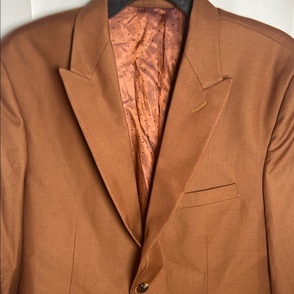 The Unbranded Brand Other - Men's Rust-Copper Single-Breasted Blazer